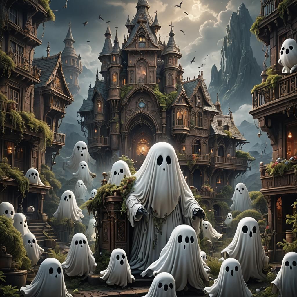 Cute Ghost in Epic Cinematic Digital Painting