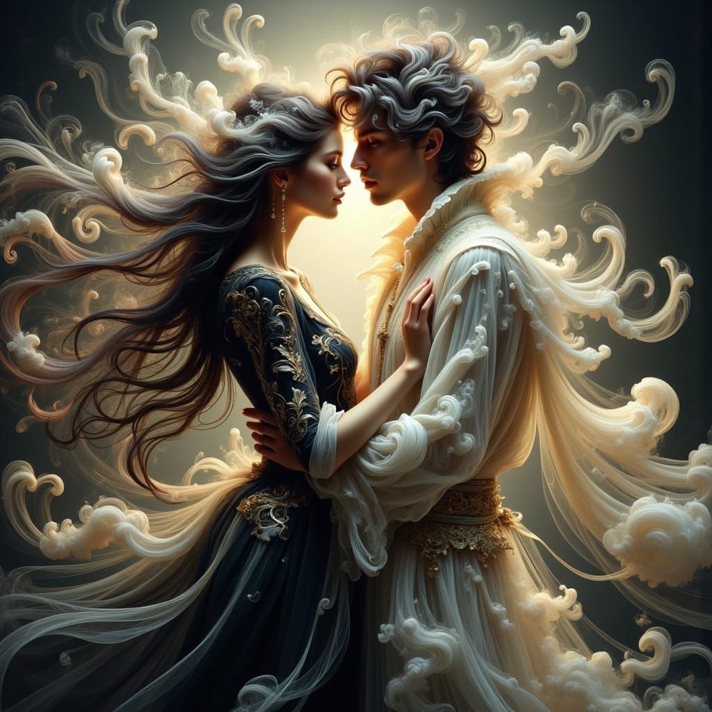 Ethereal Magic Duo in Ancient Mysticism