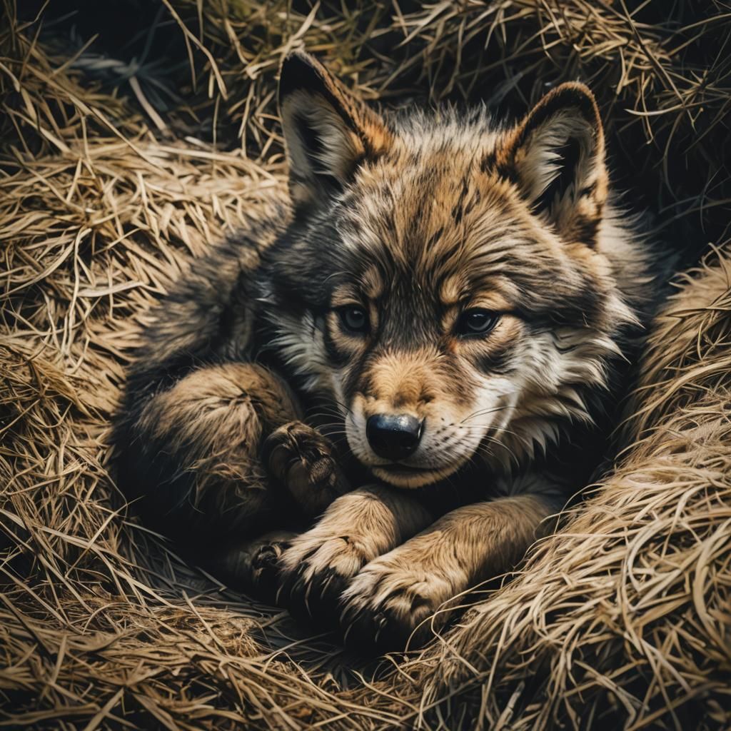 Sleeping Wolf Cub: Cinematic Film Still