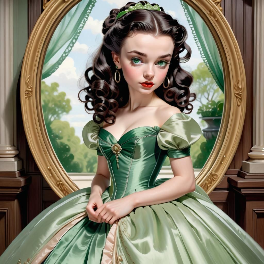Chibi Masterpiece: Vivian Leigh as Scarlett O’Hara