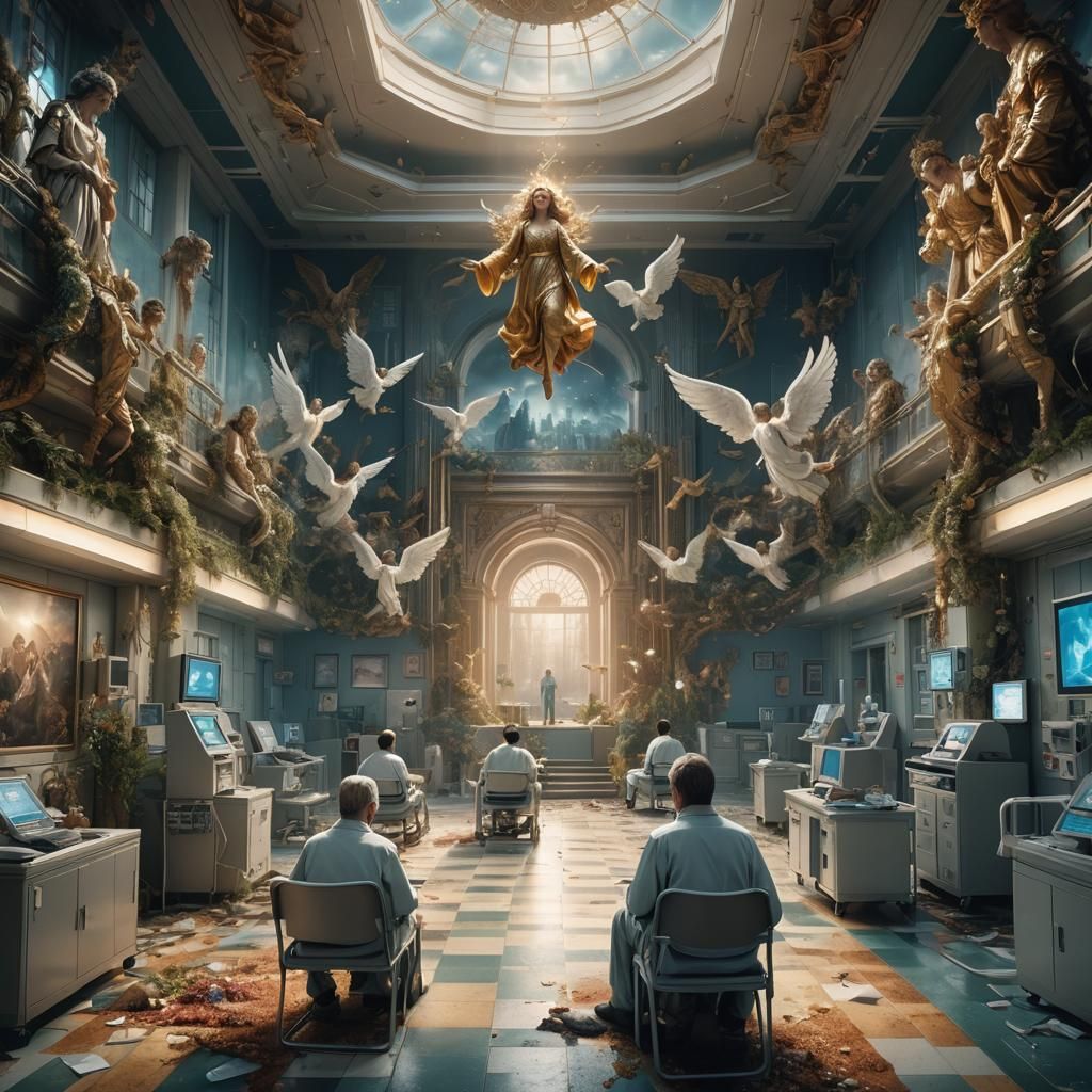 Angels Spread Soothing Vibes in Digital Painting