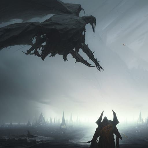 Dark Fantasy Villain Commands Destruction in Hyperdetailed A...