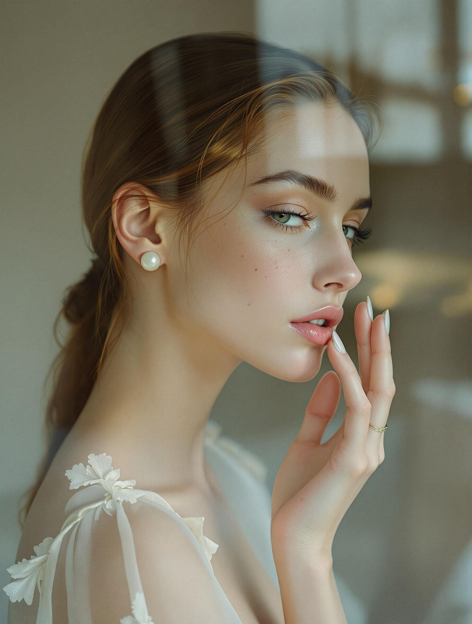 A Young Irish Woman in Golden Light