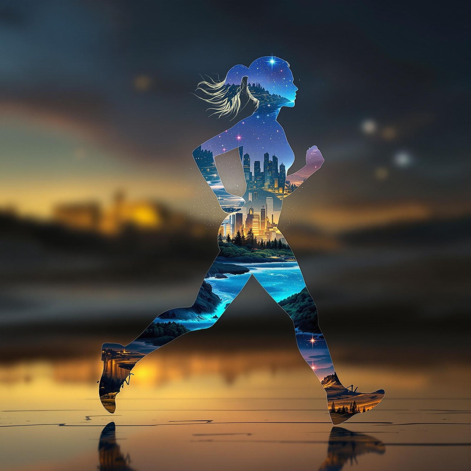 Surreal Runner Transcends Urban and Natural Worlds in Shifti...