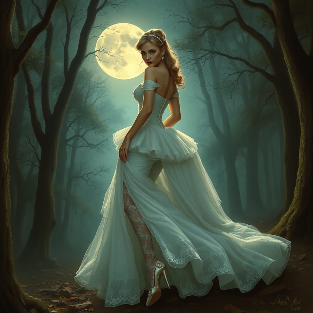 Sultry Cinderella in Moonlit Whispers