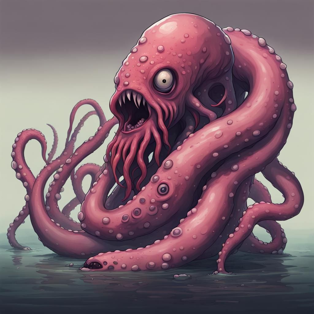 Fleshy Tentacle Monster with Female Features