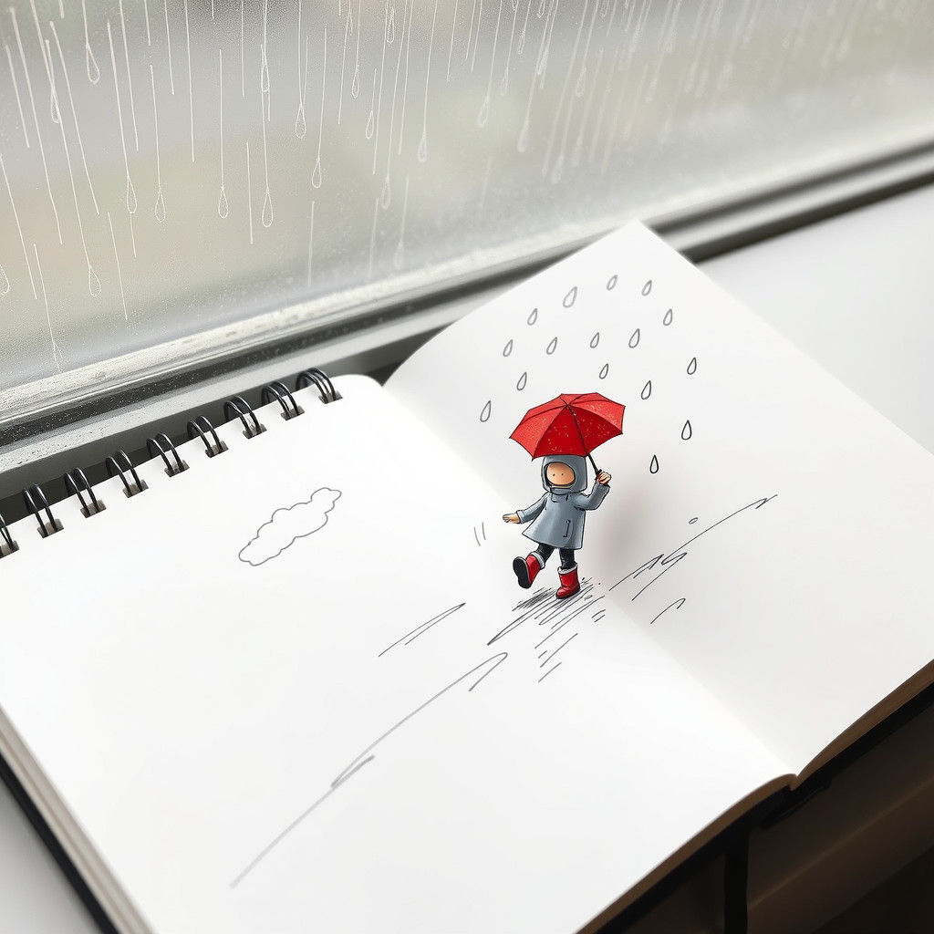 Sketchbook Doodle: Rainy Day Comes to Life