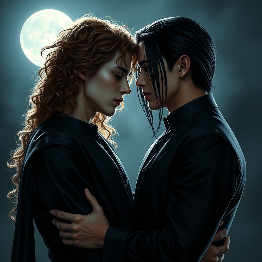 Eternal Love: Two Vampires Entwined in a Dance of Devotion