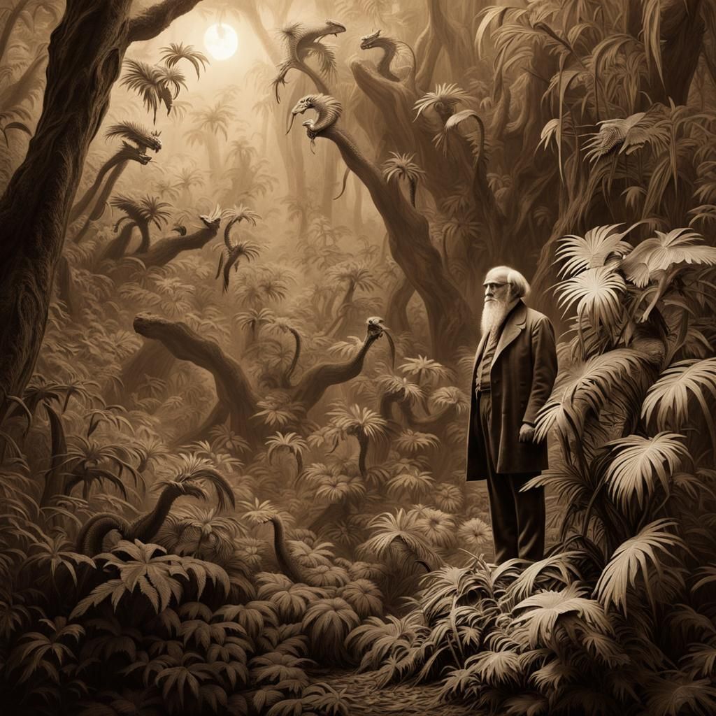 Darwin and Dragons: 1950s Newspaper Clipping