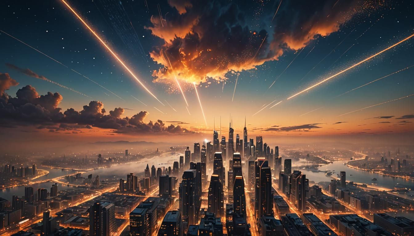 ultra modern futuristic city of skyscrapers,...