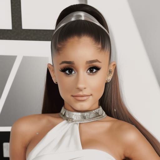 Ariana Grande as a Digital Warrior Portrait