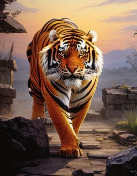 Stunning AI Image of a Tiger