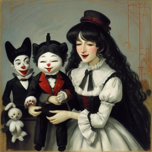 Vampire, Rabbit, and Puppet Inspired by Matisse