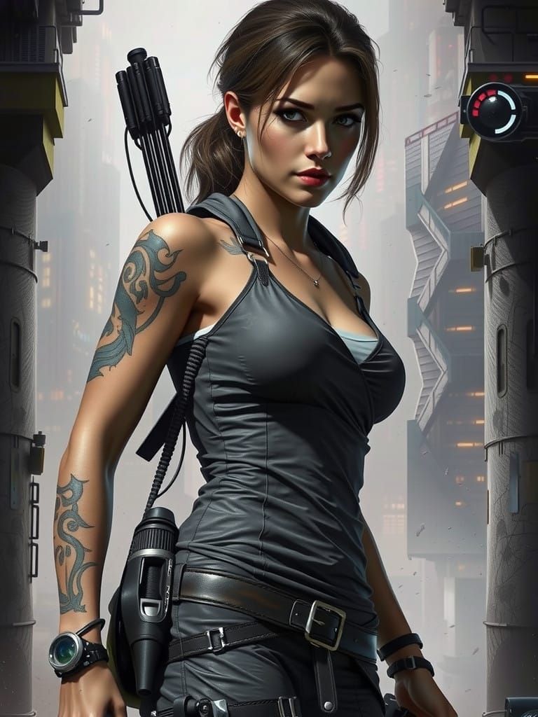 Epic Futuristic Cityscape at Dusk in Hyper-Realistic Style