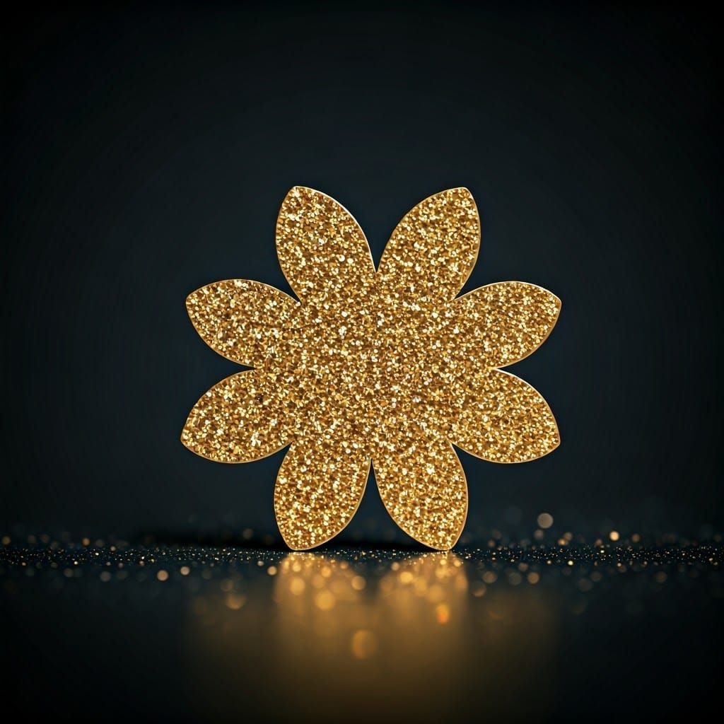 Ornate Gold Silhouette Against Black Background