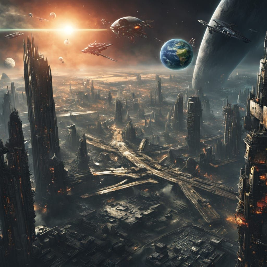 Cyberpunk Apocalypse: Earth From Space