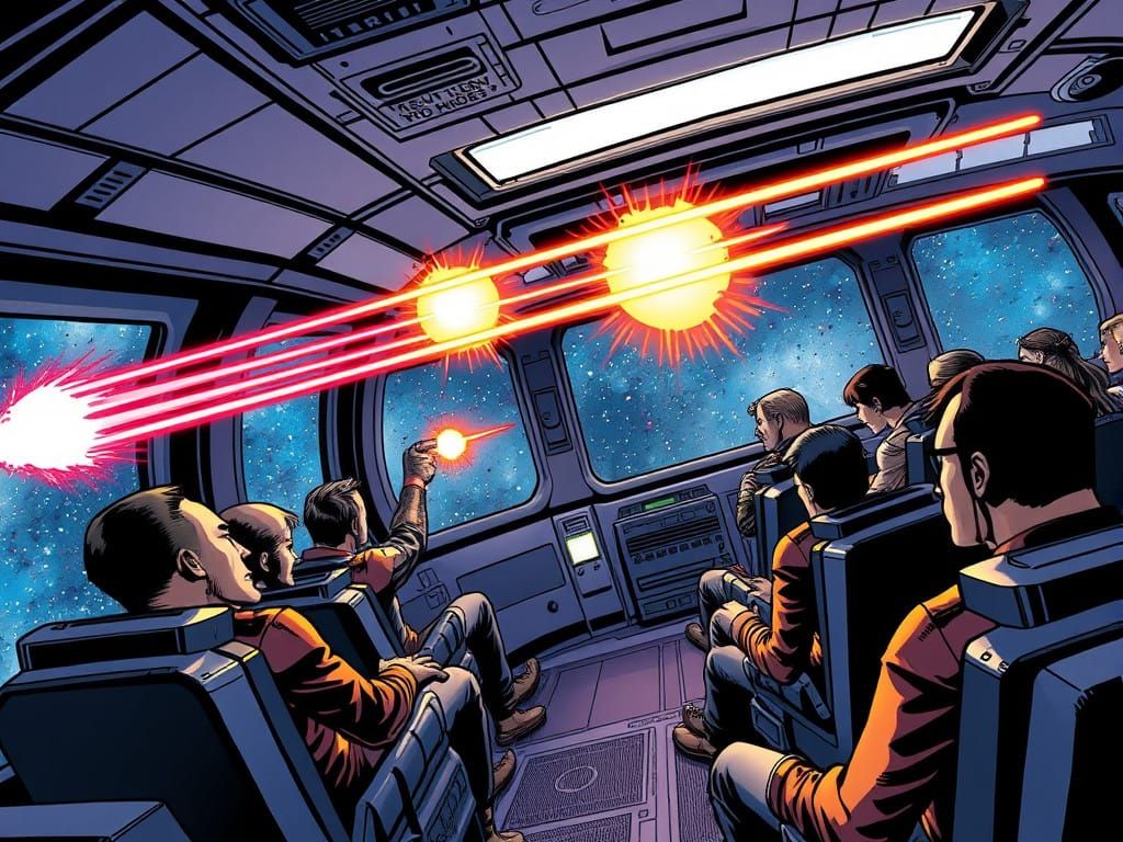 Guardians of the Galaxy Comic Book Art in Cyberpunk Style