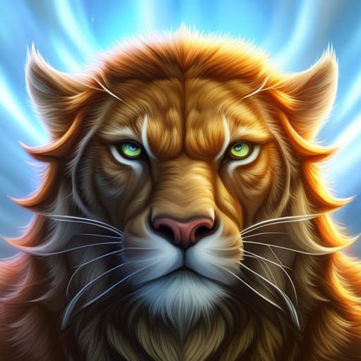 Fierce Sabertooth Tiger Head in Detailed Matte Painting