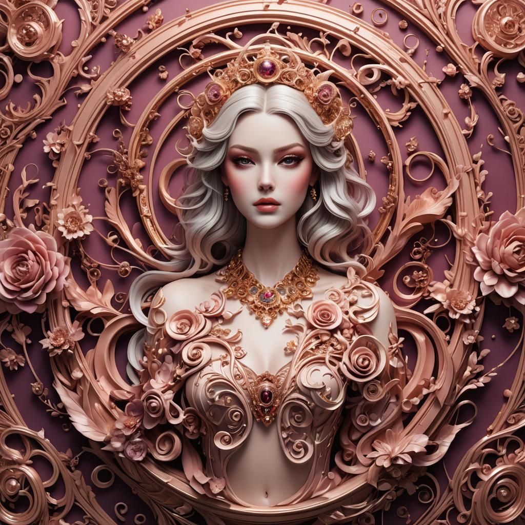 Aesthetic Fashion Logo in Detailed Matte Style