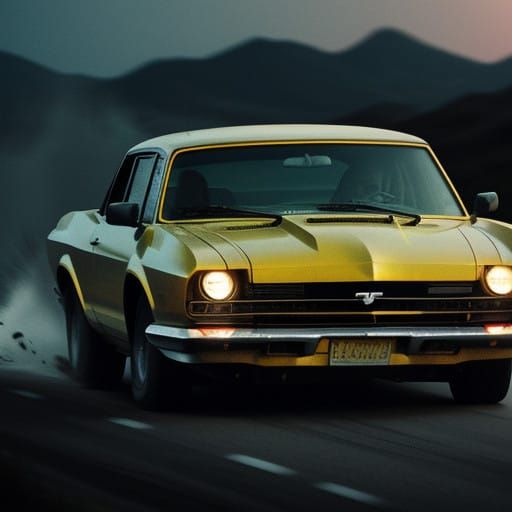 Epic Film Car in Dramatic Cinematic Lighting