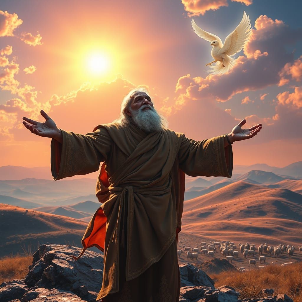 Blessed Elder Abraham in Golden Light