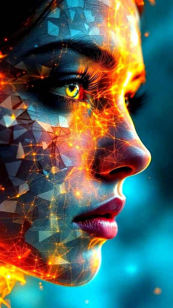 Intricate Face Illusion Telling a Story