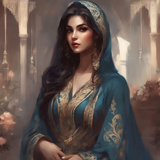 Mesmerizing Beauty: Dark-Haired Girl Portrait