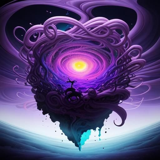 Cartoon Character in Surreal Dreamscape