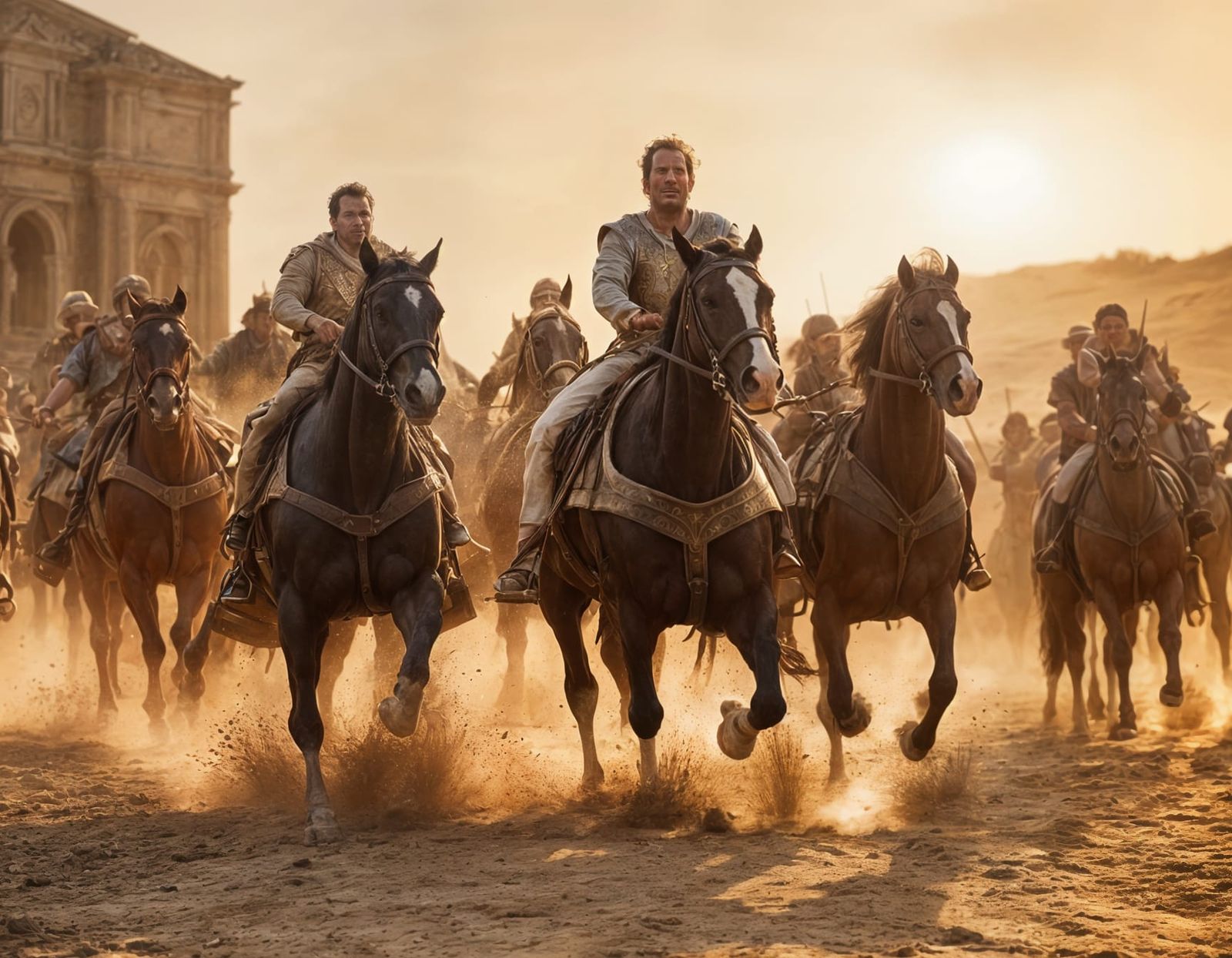 Ben Hur's Chariot Race: A Classic Scene