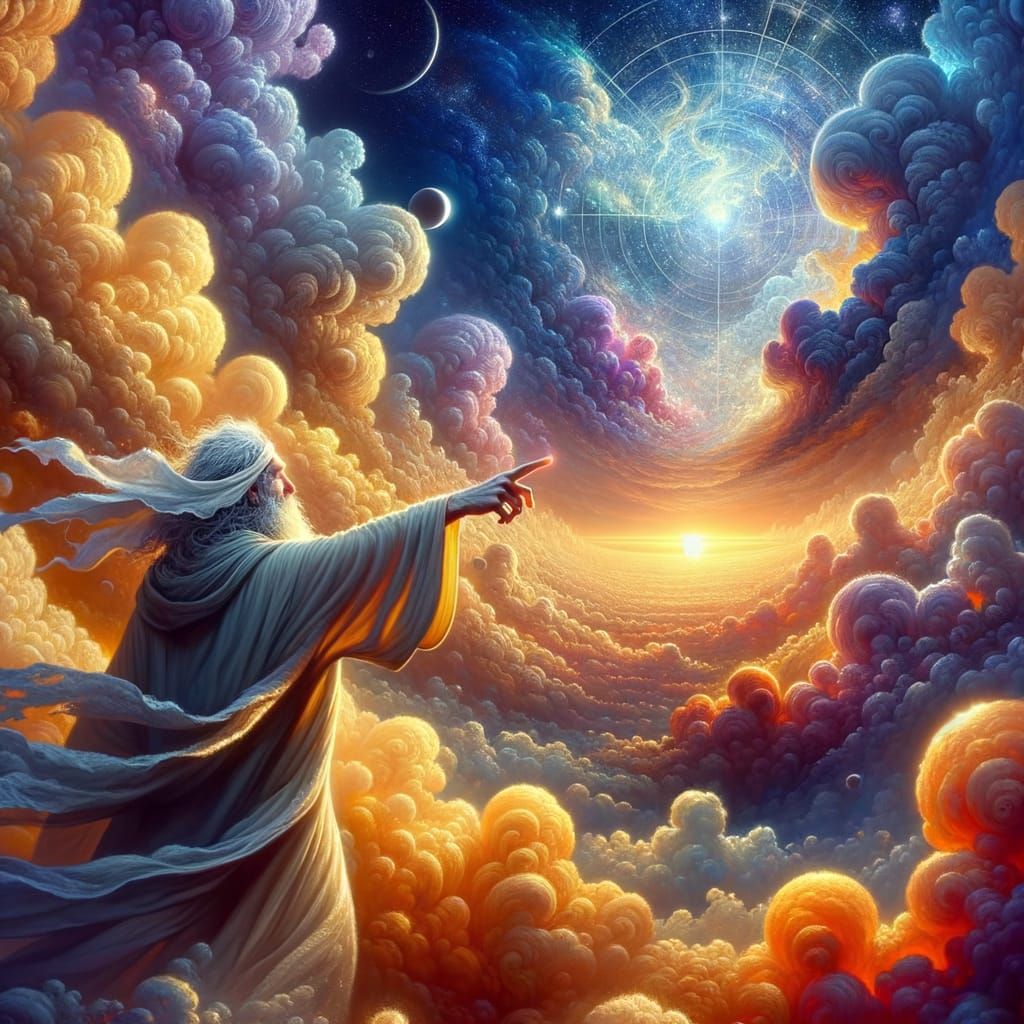 Nimbus Shows Luna Glowing Cloud Map in Surreal Fantasy Art