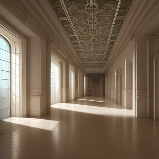 Hyperdetailed Hospital Hallway in Dreamcore Style