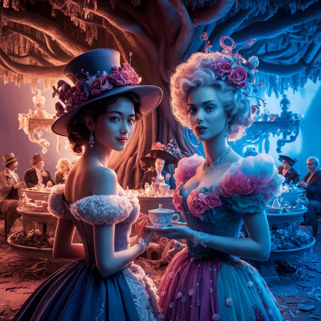 Mad Hatter's Tea Party in Wonderland: Concept Art