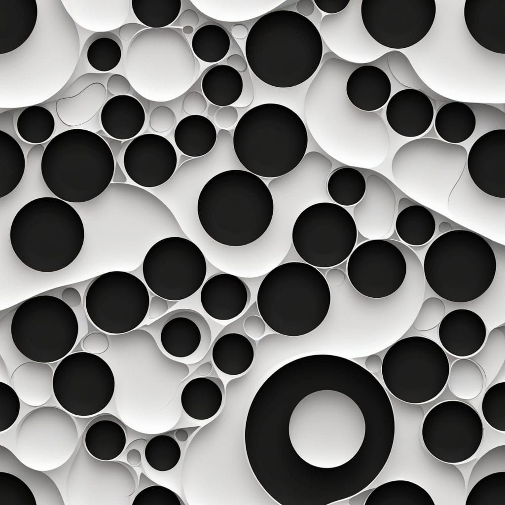 Minimalist Mandelbulb Abstraction in Black and White