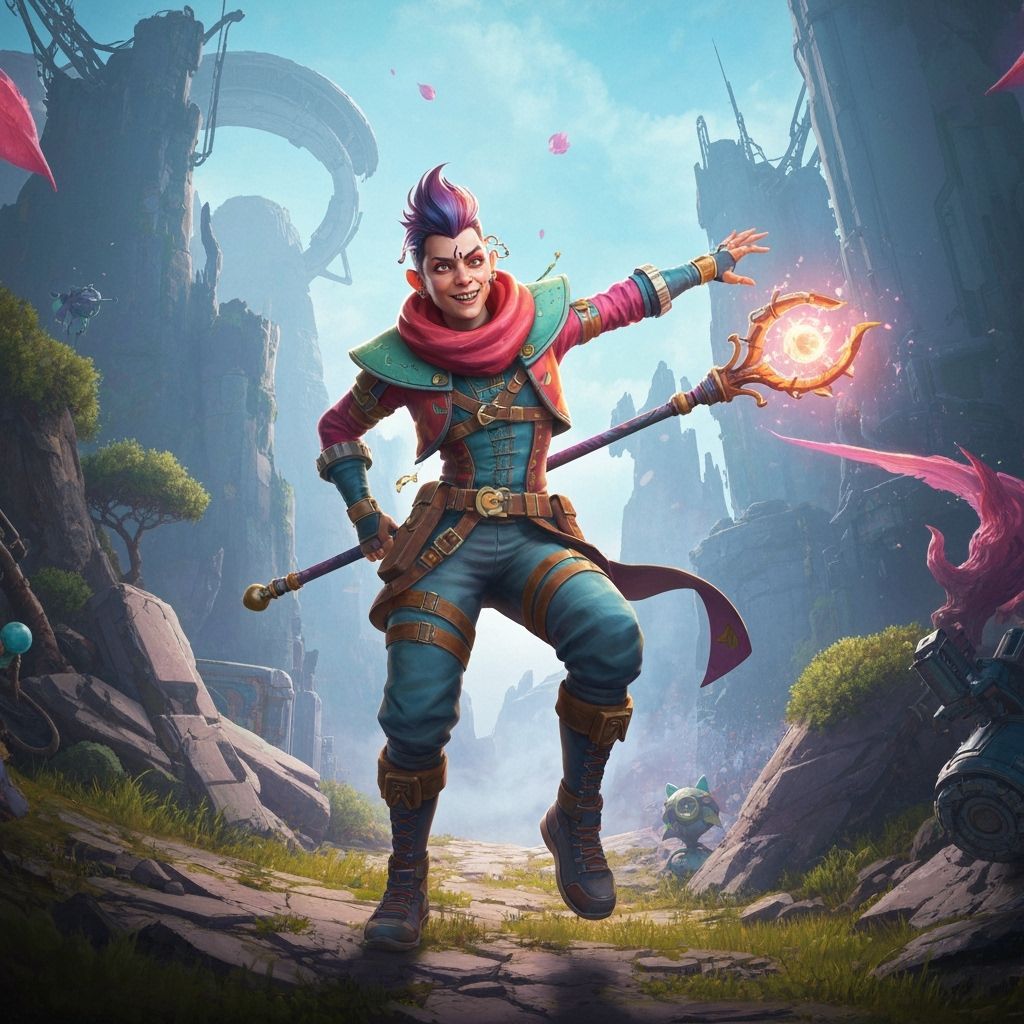 Heroic Adventurer in Futuristic-Fantasy Style