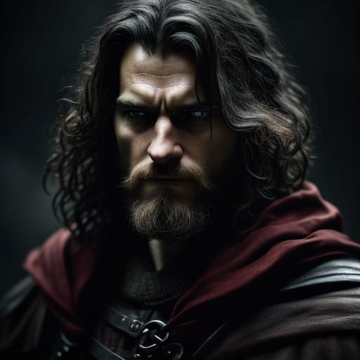 Medieval Bandit Portrait in Cinematic Style