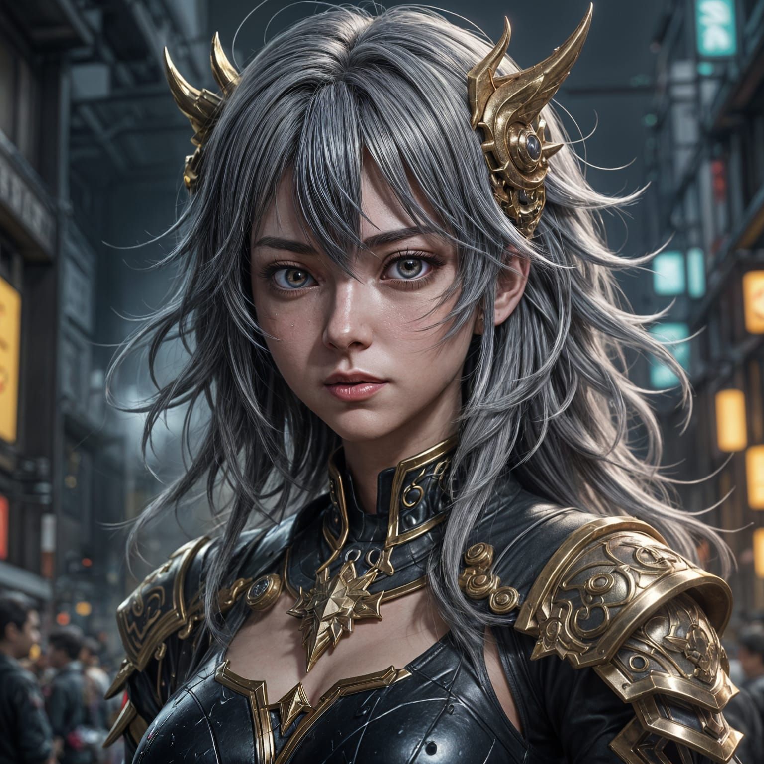 Ethereal Anime Goddess Embodies Unbridled Madness