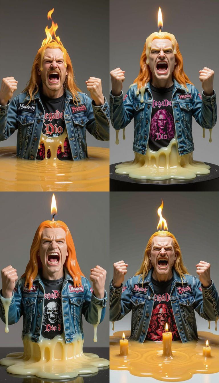 Hyper-Realistic Candle Sculpture of Screaming Man