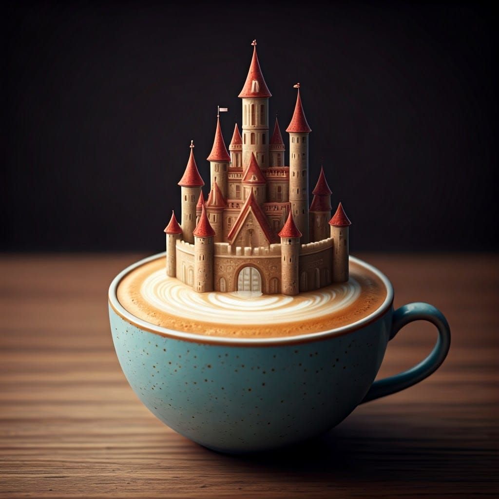 Latte Castle: A Whimsical Coffee Creation