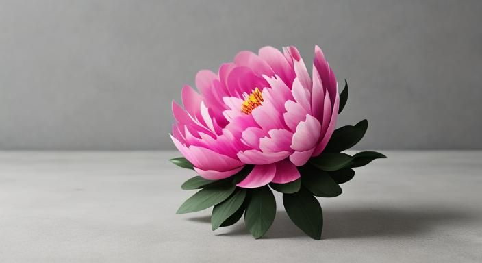 Pink Peony Blossom: AI Generated Image