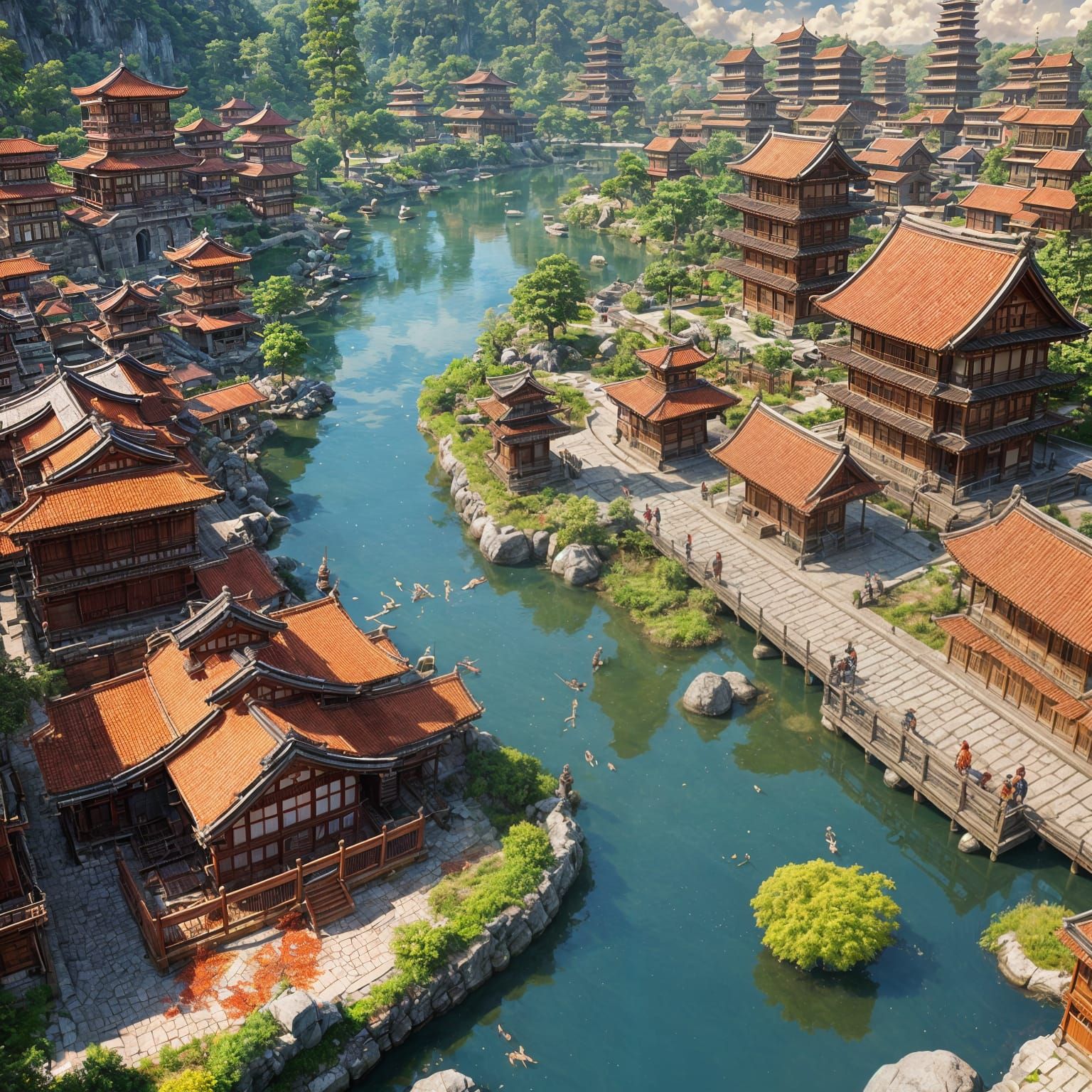 Feudal Japan Unveiled in Vivid Manga Splendor