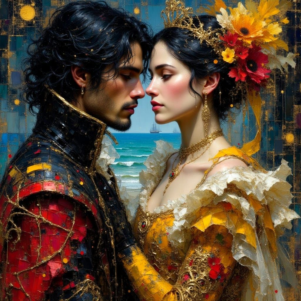 Pirate King and Queen: Impasto Oil Painting
