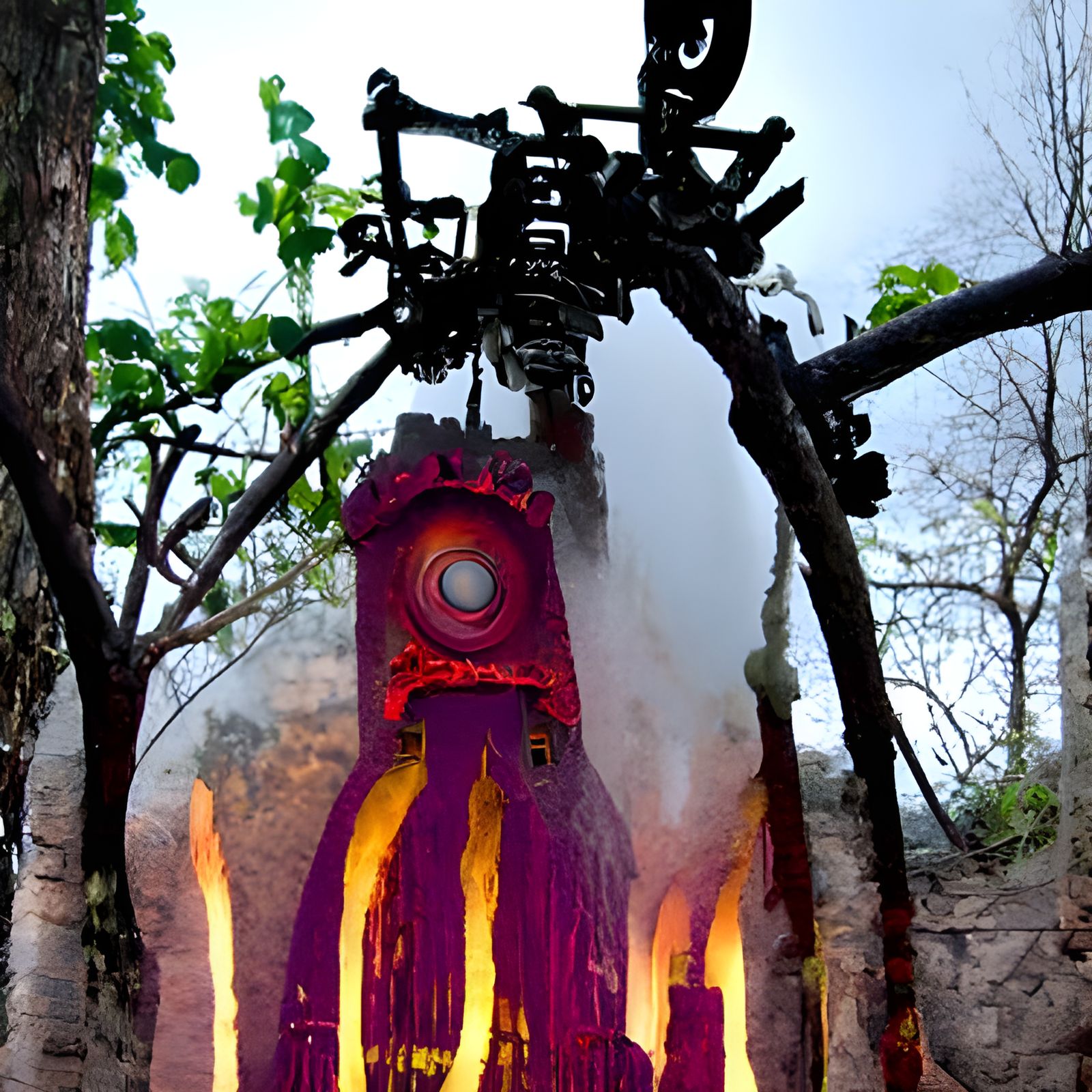 Robot Flamethrower at Mayan Temple Hell Portal
