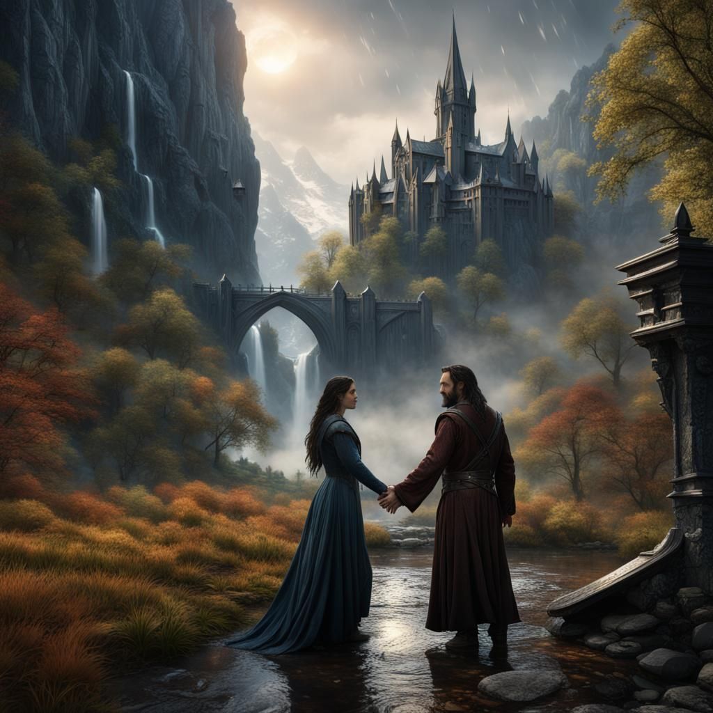 Aragorn and Arwen's Love in Rivendell