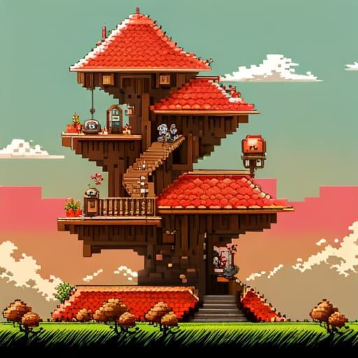 Cute Squirrels Race in 8-Bit Pixel Art Game