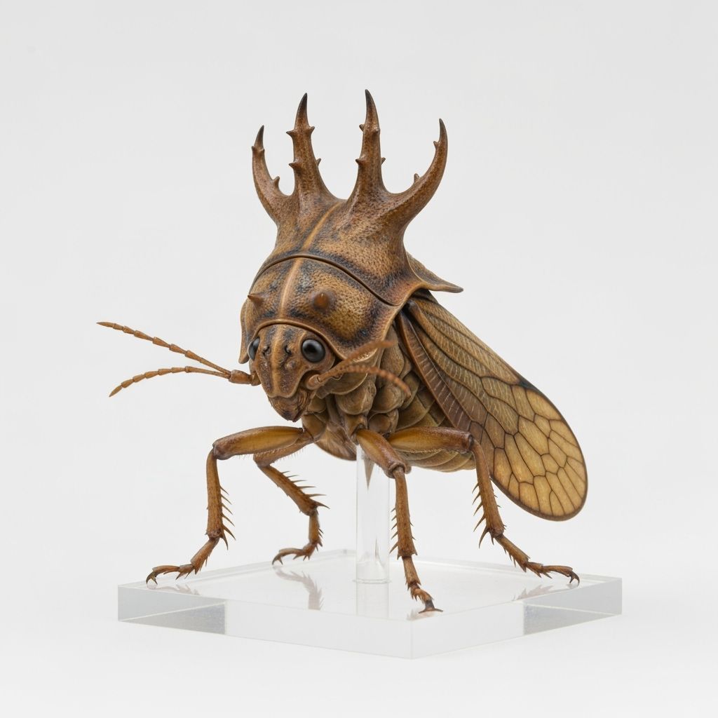 Collectible Bocydium Candelarium Treehopper Sculpture