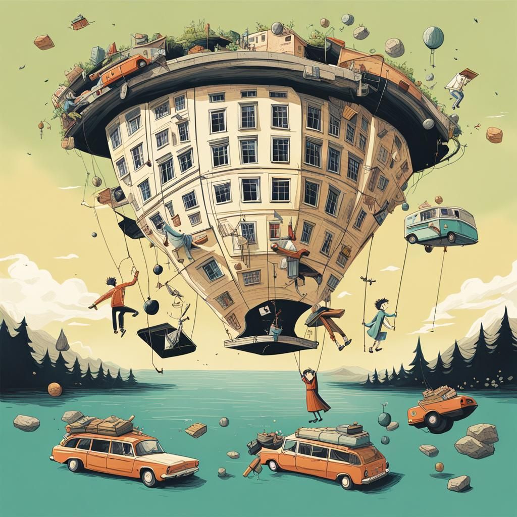 Defying Gravity: Whimsical Upside-Down World
