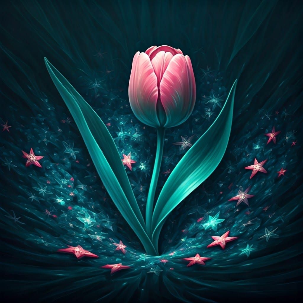 Underwater Tulip in Fantasy Coral Reef