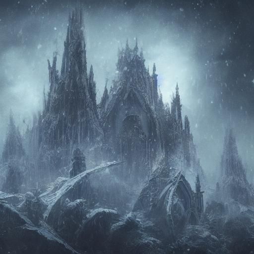 Winter Night Matte Painting in Unreal Engine 5