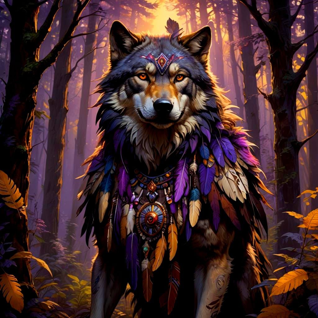 Wolf-Brave Hybrid: Dark Fantasy Concept Art