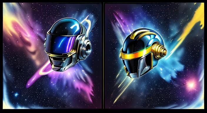 Daft Punk on Flying Motorcycles in Space